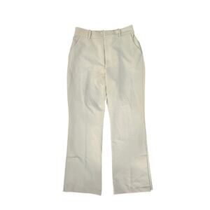 Abercrombie Sz 31/12 Sloane Wide Leg Trousers Split Hem Beige- Great Cond!!